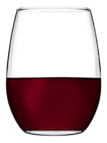 Vasos Color Copon Sin Pie Vino Agua Tragos Set X 3 Pasabahce