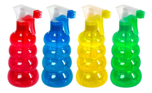 Set x 4 Rociador Spray Pulverizador Lanza Agua Gatillo 550 Ml Plast
