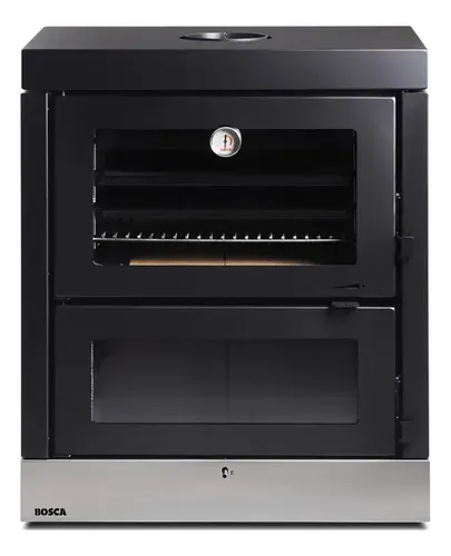 Horno A LeñA Bosca Hestia 90 Doble CáMara Negro