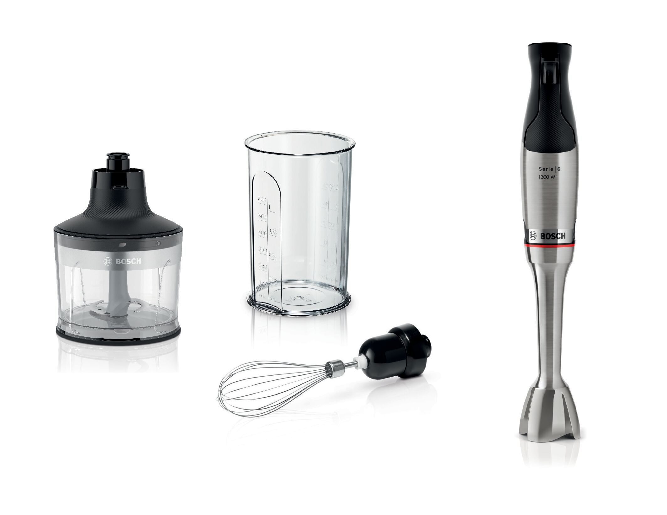 Batidora De Mano Ergomaster Bosch 1200W Acero Inox