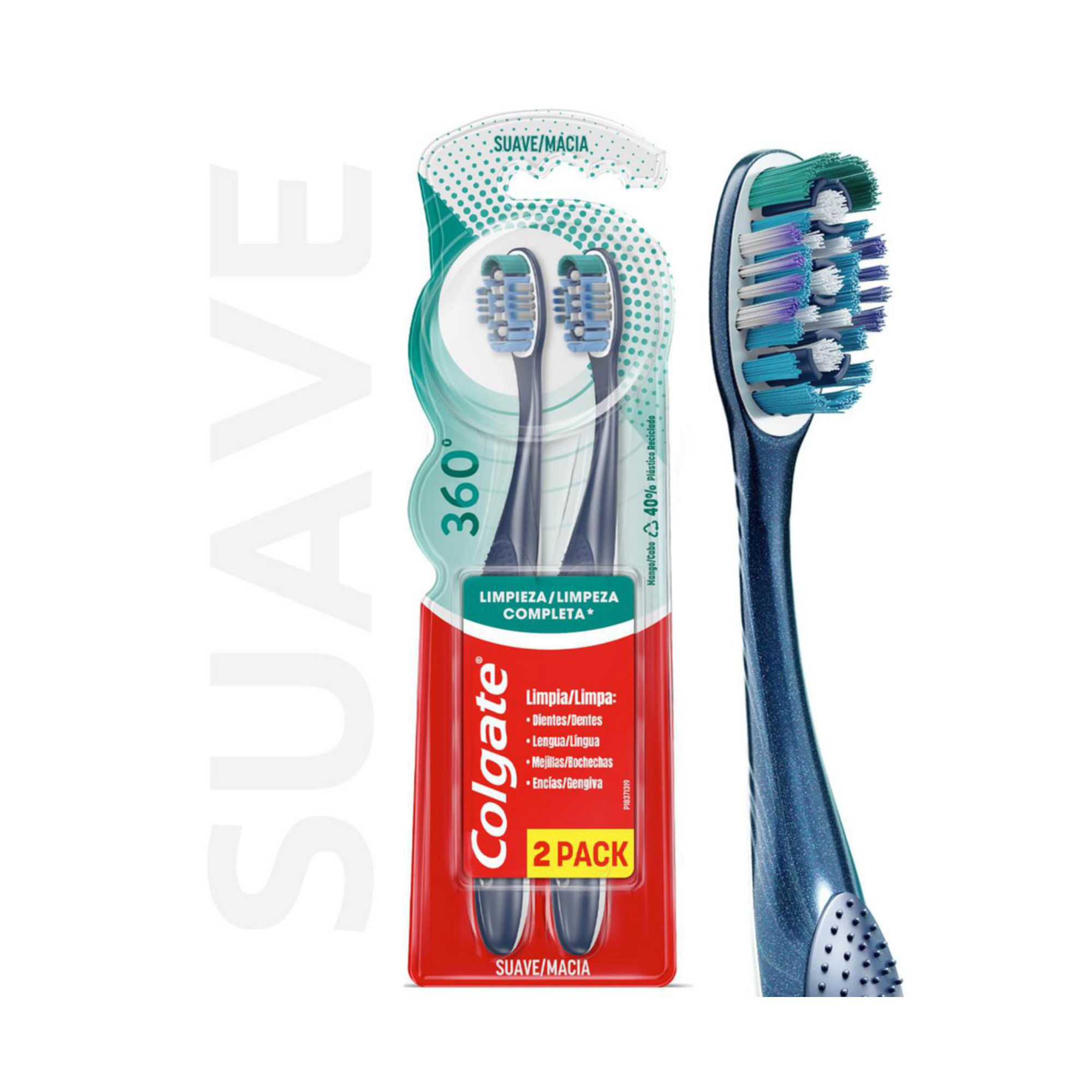 Cepillo de dientes Colgate 360 Base 2 uni