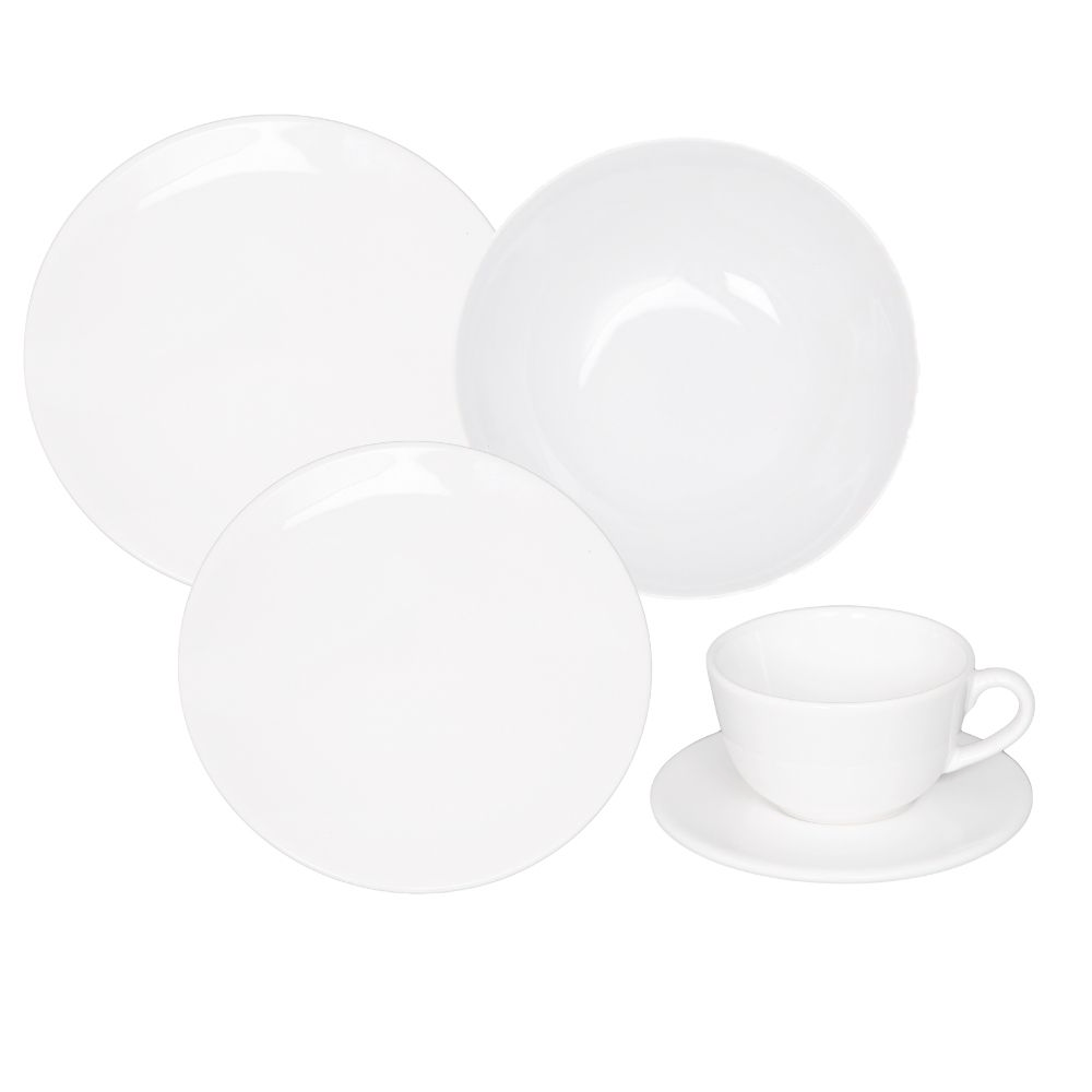 Set Vajilla Platos x 20 Piezas Unni White X