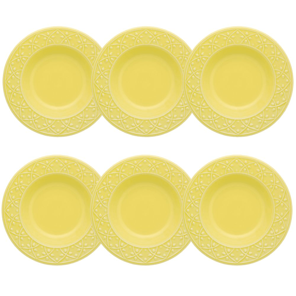Set Vajilla Platos x 6 Piezas Hondos 23 cm Sicilia