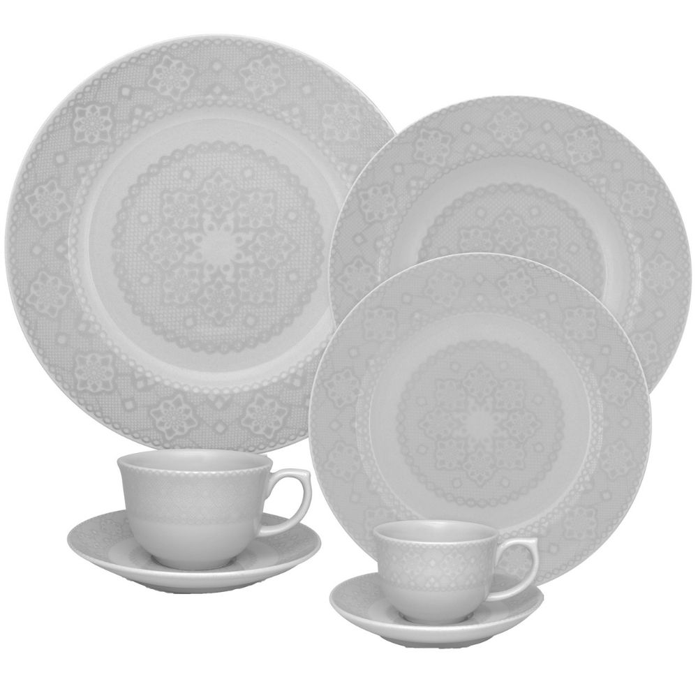 Set Vajilla Platos x 42 Piezas Porcelana Dress