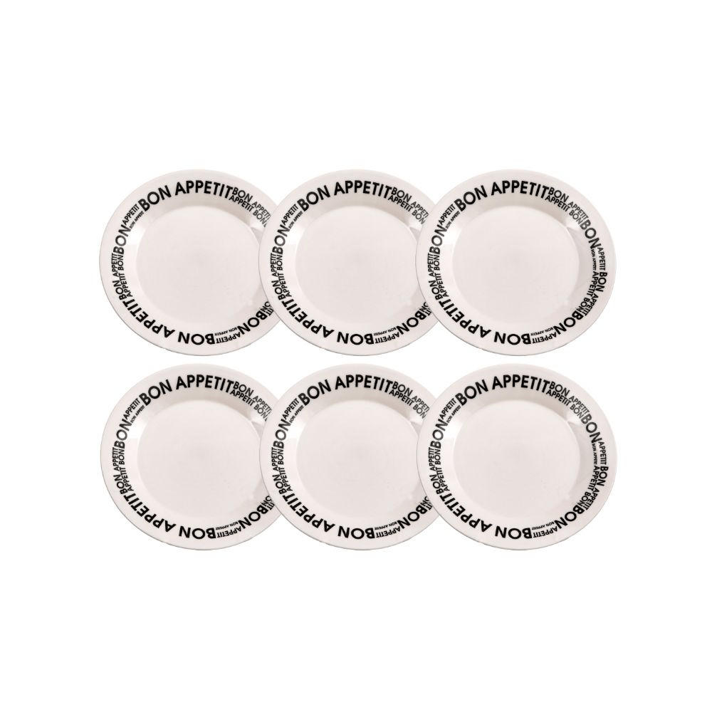 Set Vajilla Platos x 6 Postre 18 cm Bon Appetit