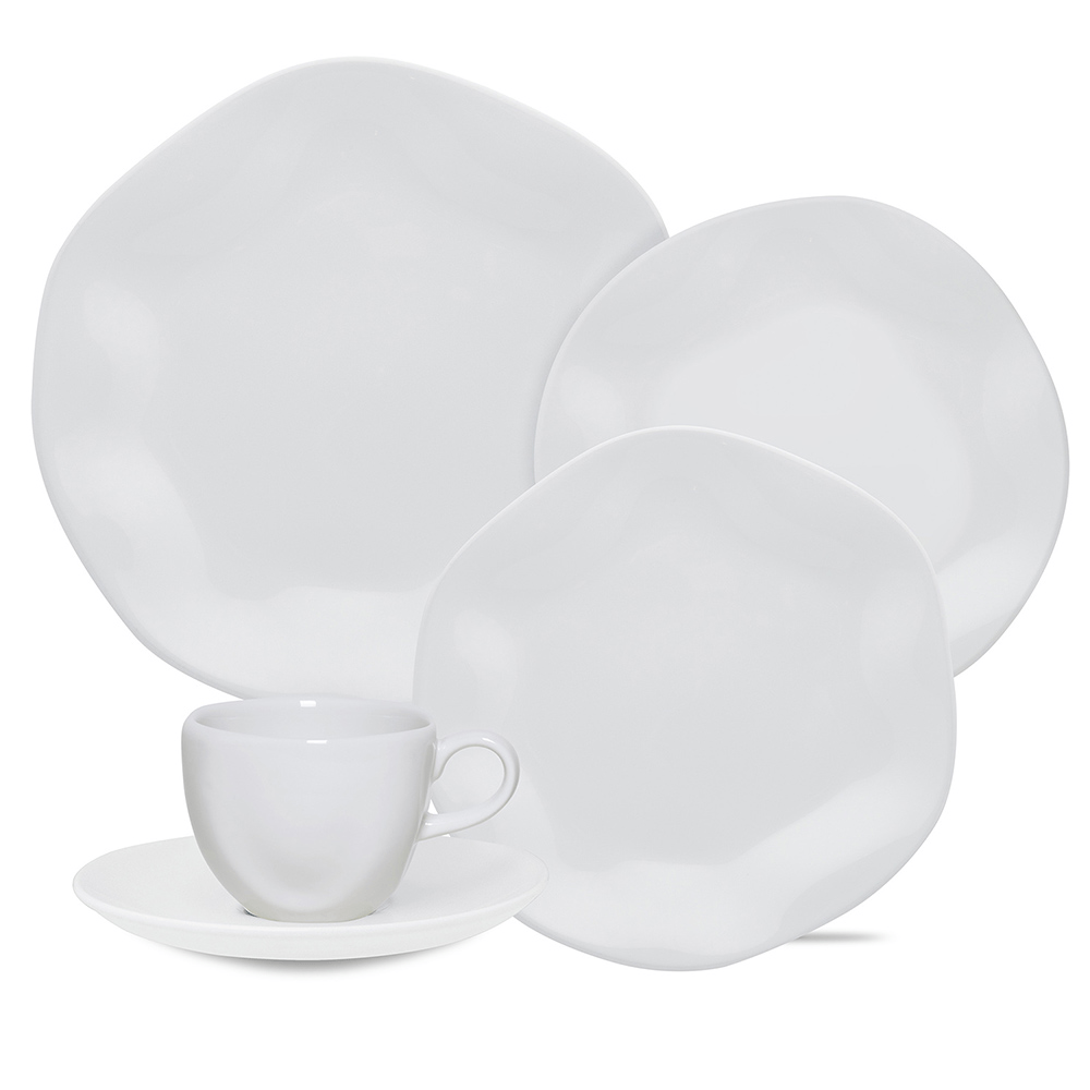 Set Vajilla Platos x 30 Piezas Porcelana Ryo Blanco
