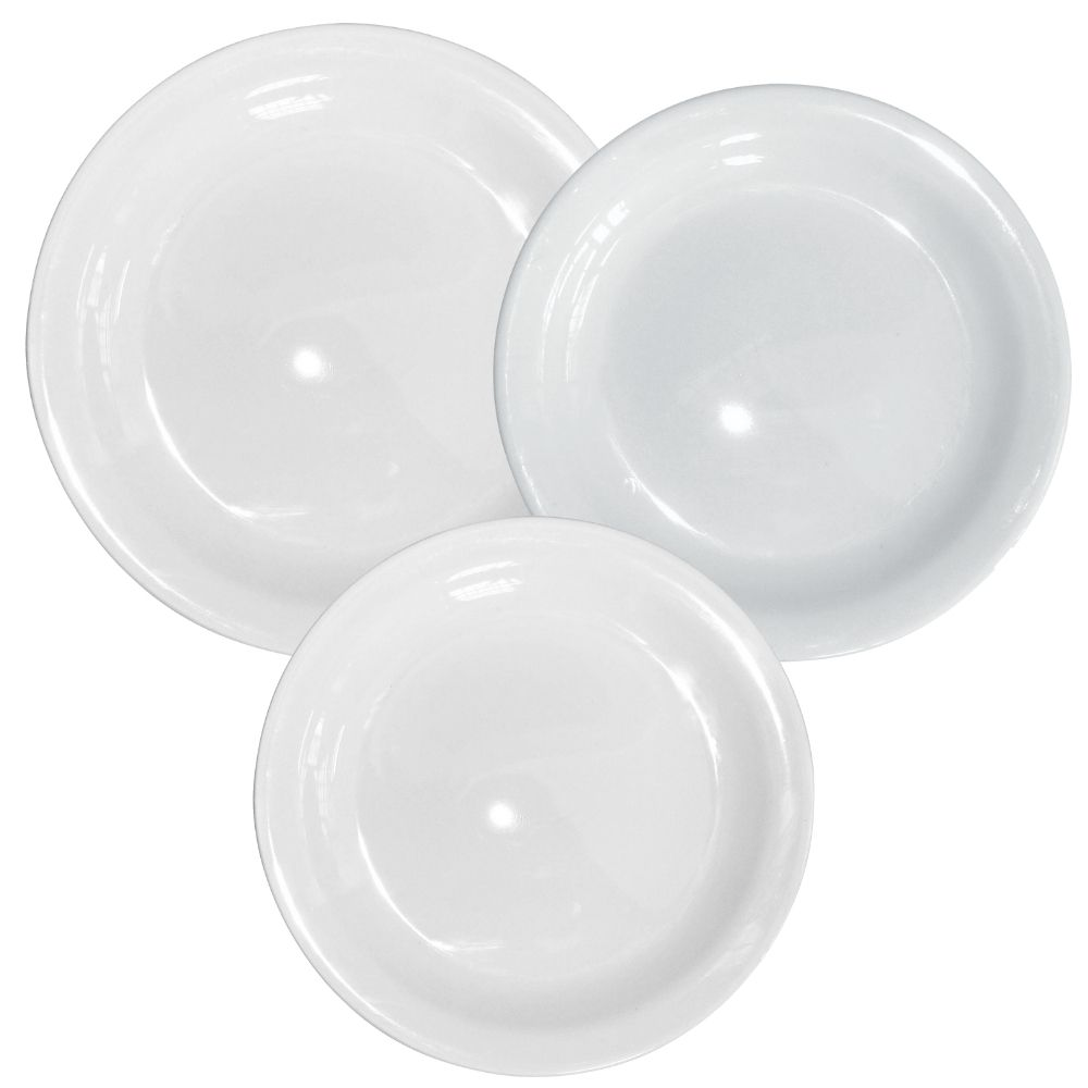 Set Vajilla Platos x 18 Piezas Porcelana Gastronomica