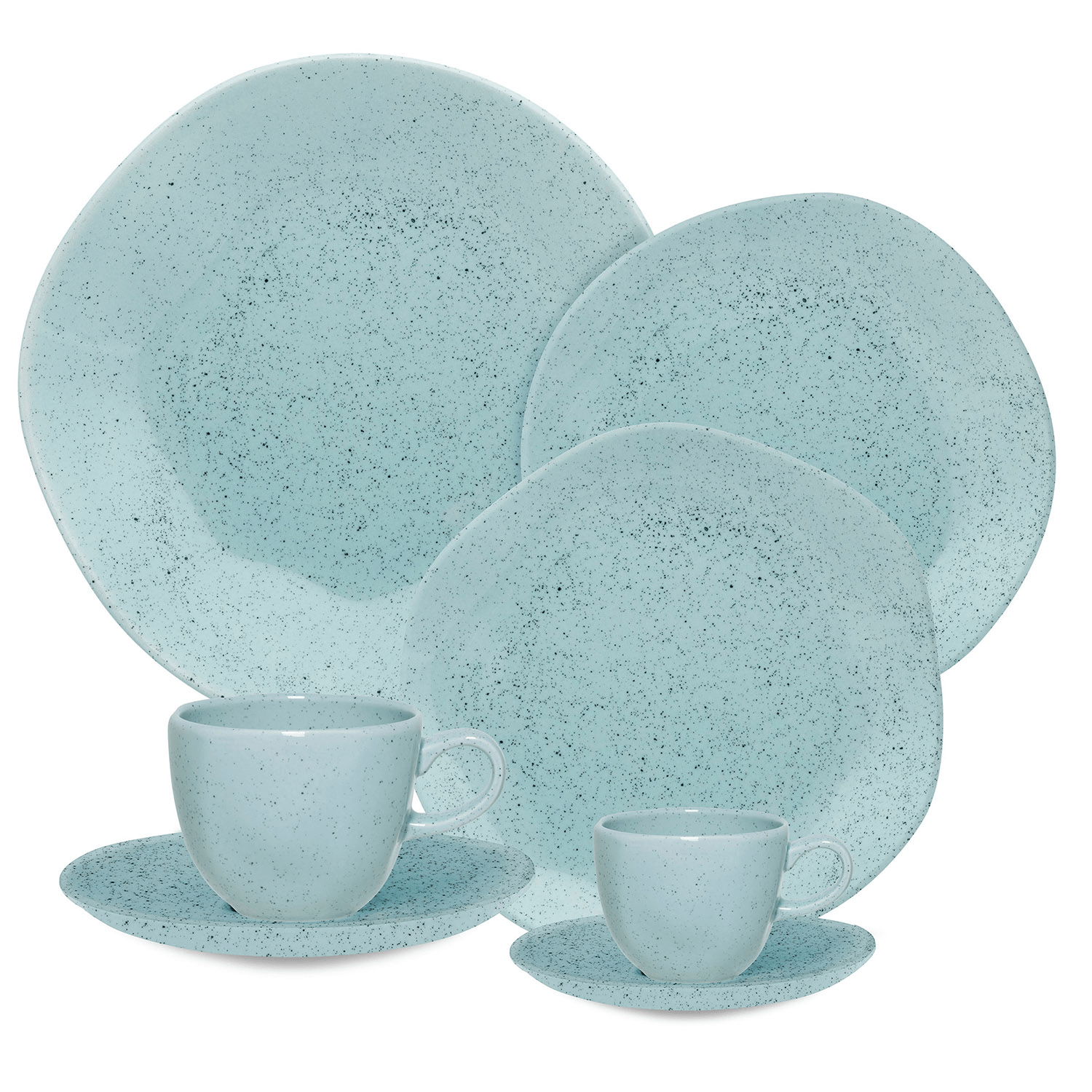 Set Vajilla Platos x 42 Piezas Porcelana Blue Bay