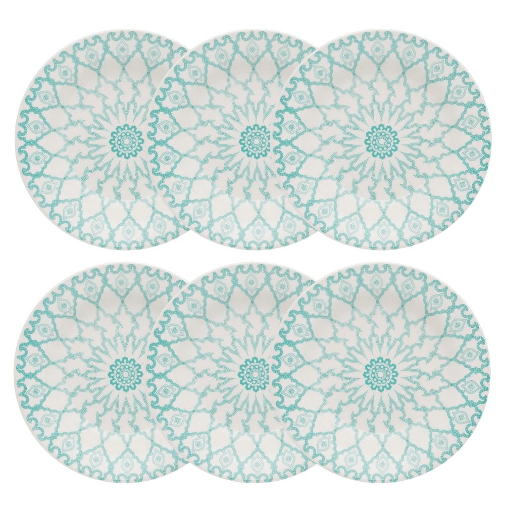 Set Vajilla Platos x 6 Hondos 21 cm Mandala