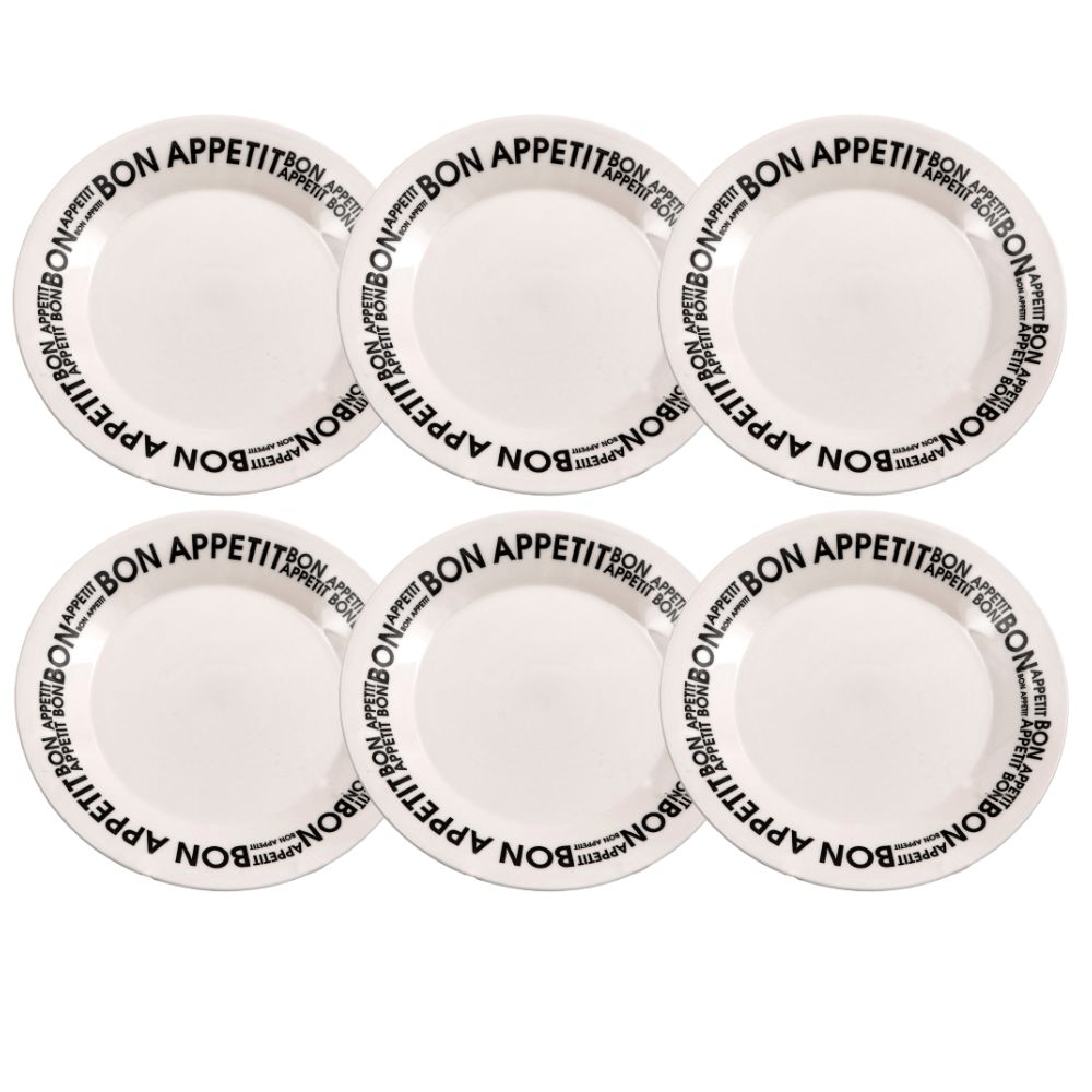 Set Vajilla Platos x 6 Playos 24 cm Bon Appetit