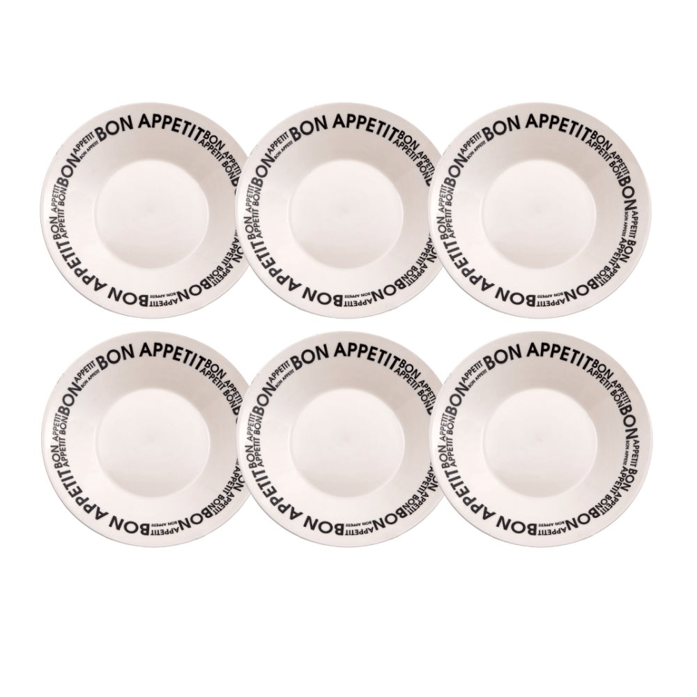 Set Vajilla Platos x 6 Hondos 22 cm Bon Appetit
