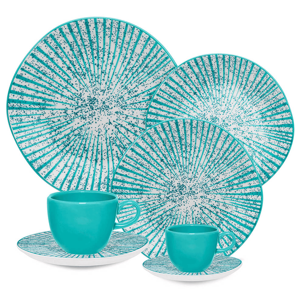 Set Vajilla Platos x 42 Piezas Porcelana Ryo Time