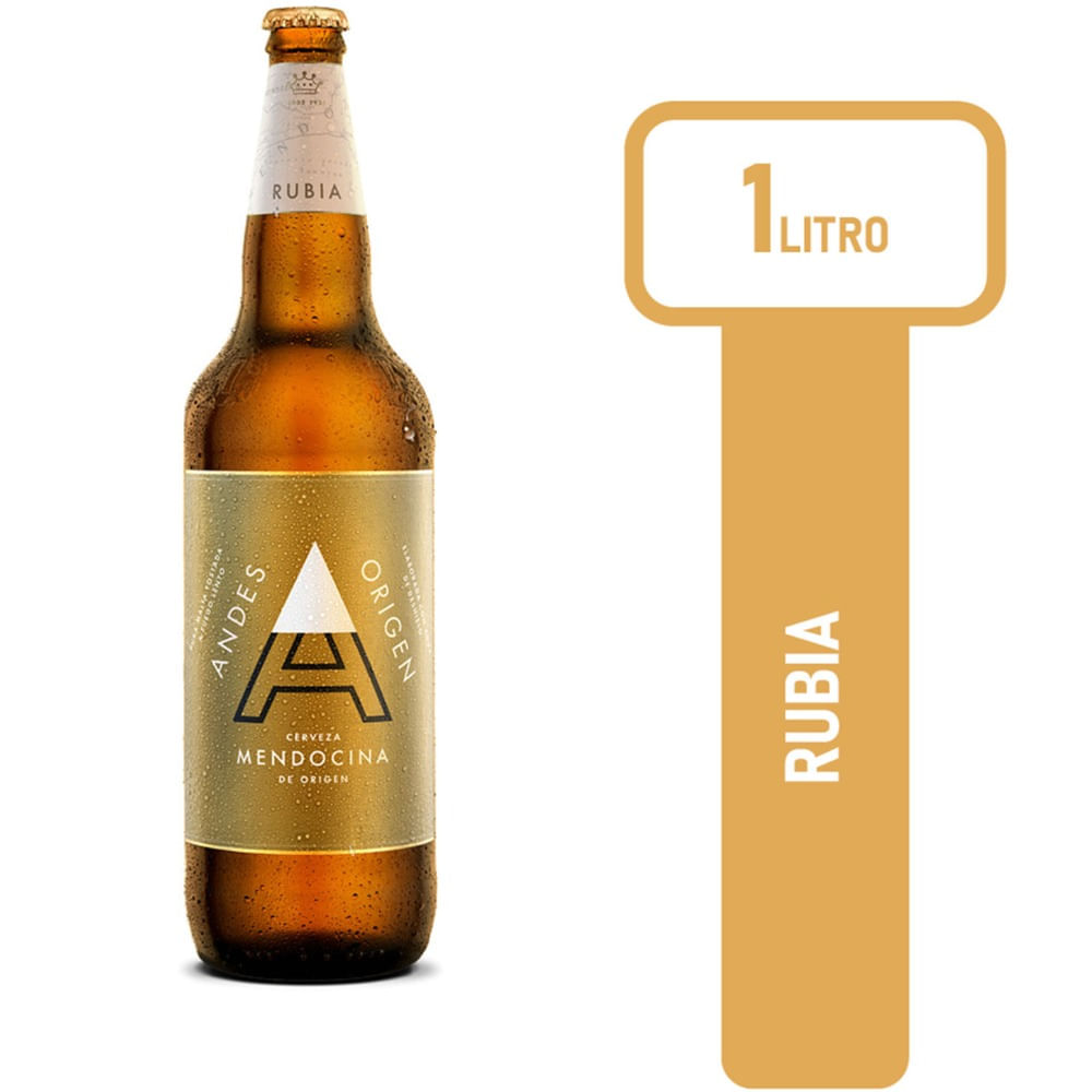 Cerveza Rubia Andes Retornable 1 L
