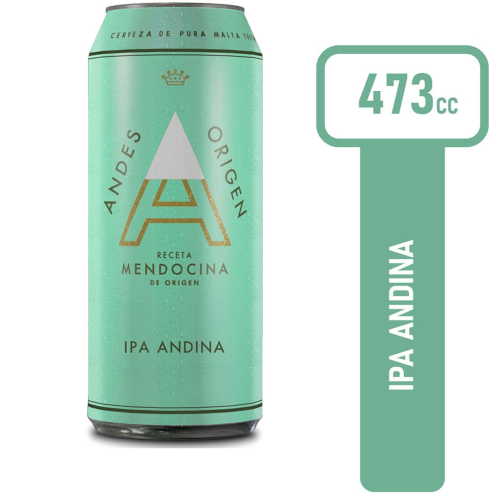 Cerveza Rubia Andes Origen Ipa Lata 473ml