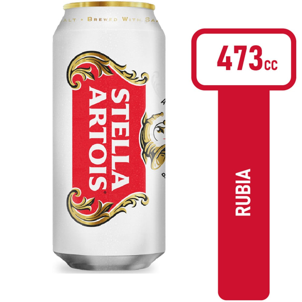 Cerveza Rubia Stella Artois Pura Malta 473 Cc