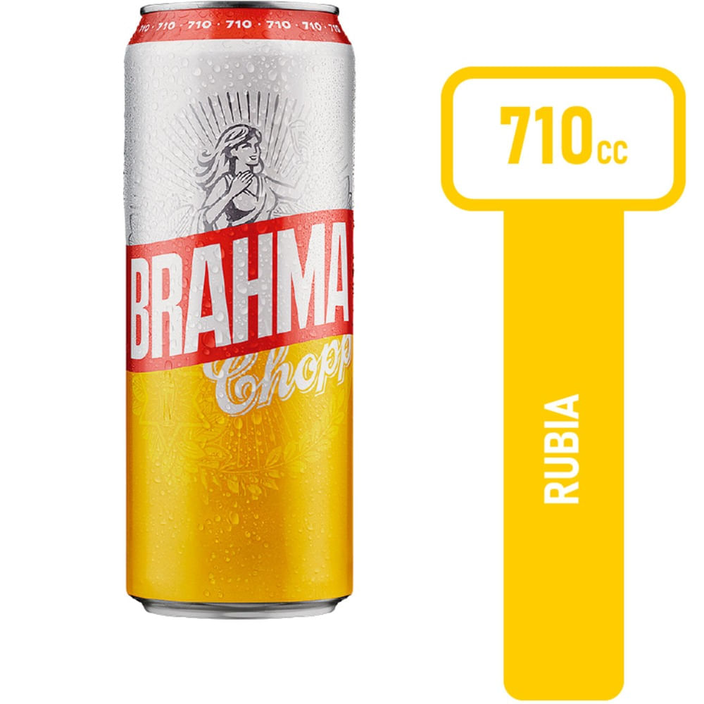 Cerveza Rubia Brahma 710 Ml
