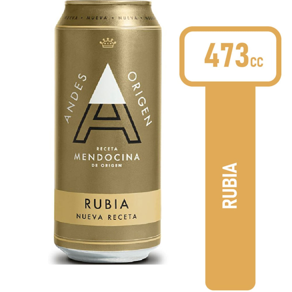 Cerveza rubia Andes Origen 473 ml