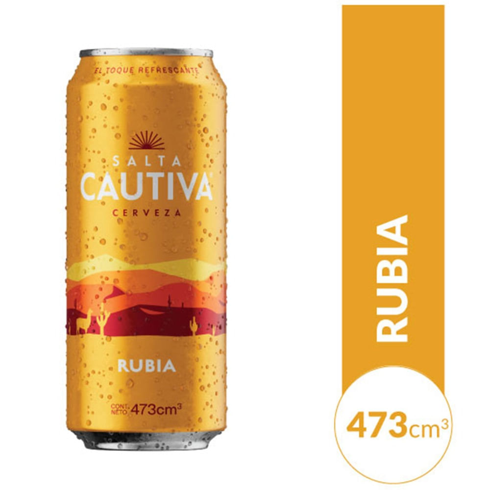 Cerveza Rubia Lata Salta Cautiva 473 Cc