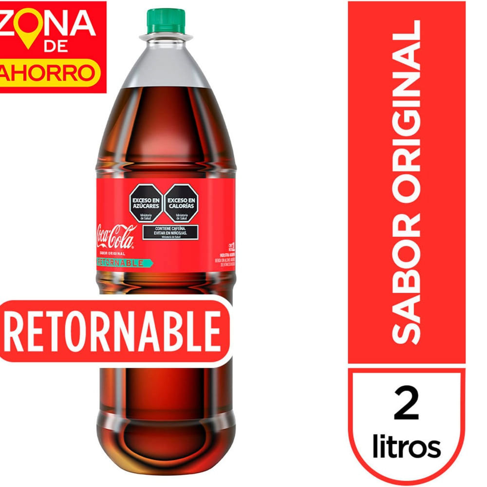 Gaseosa Coca Cola Sabor Original Retornable 2 L