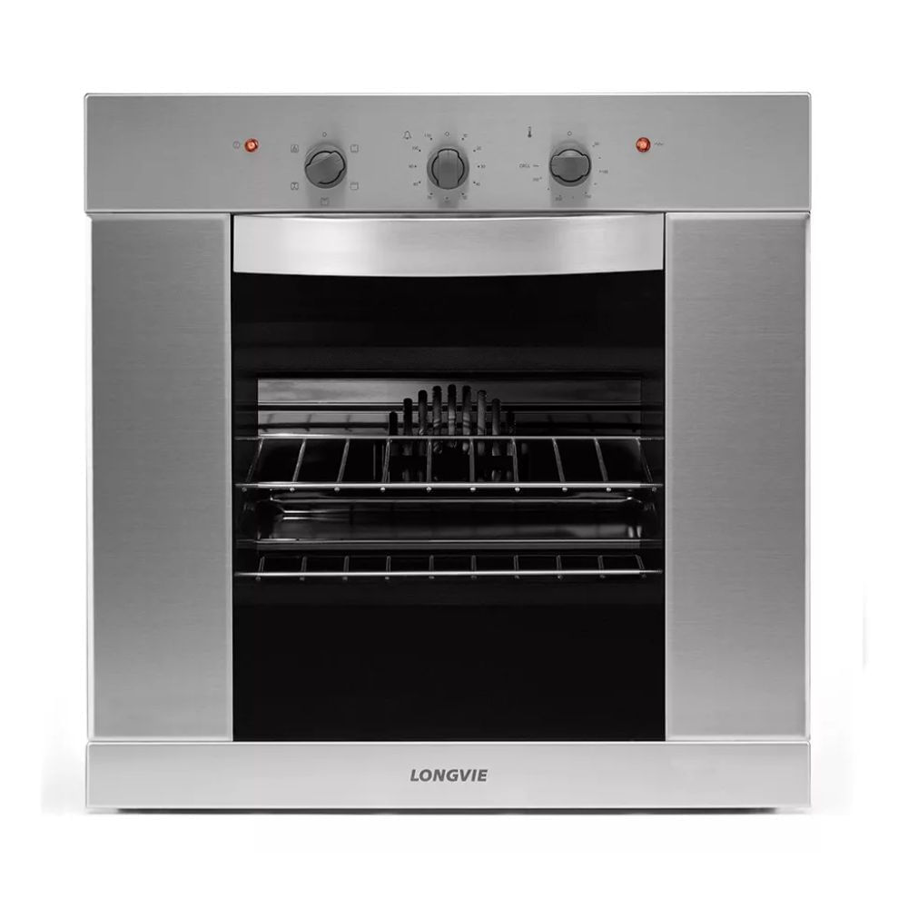 Horno A Gas Empotrable Longvie H1900xf 68.5lts 1800w Inox