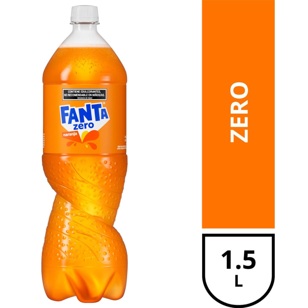 Gaseosa Fanta Zero naranja 1,5 lts