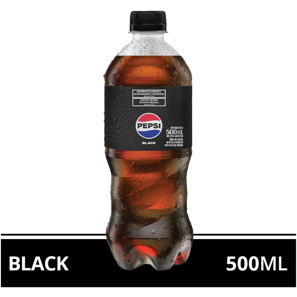 Gaseosa Pepsi Black Sin Azúcar Pet 500 Ml