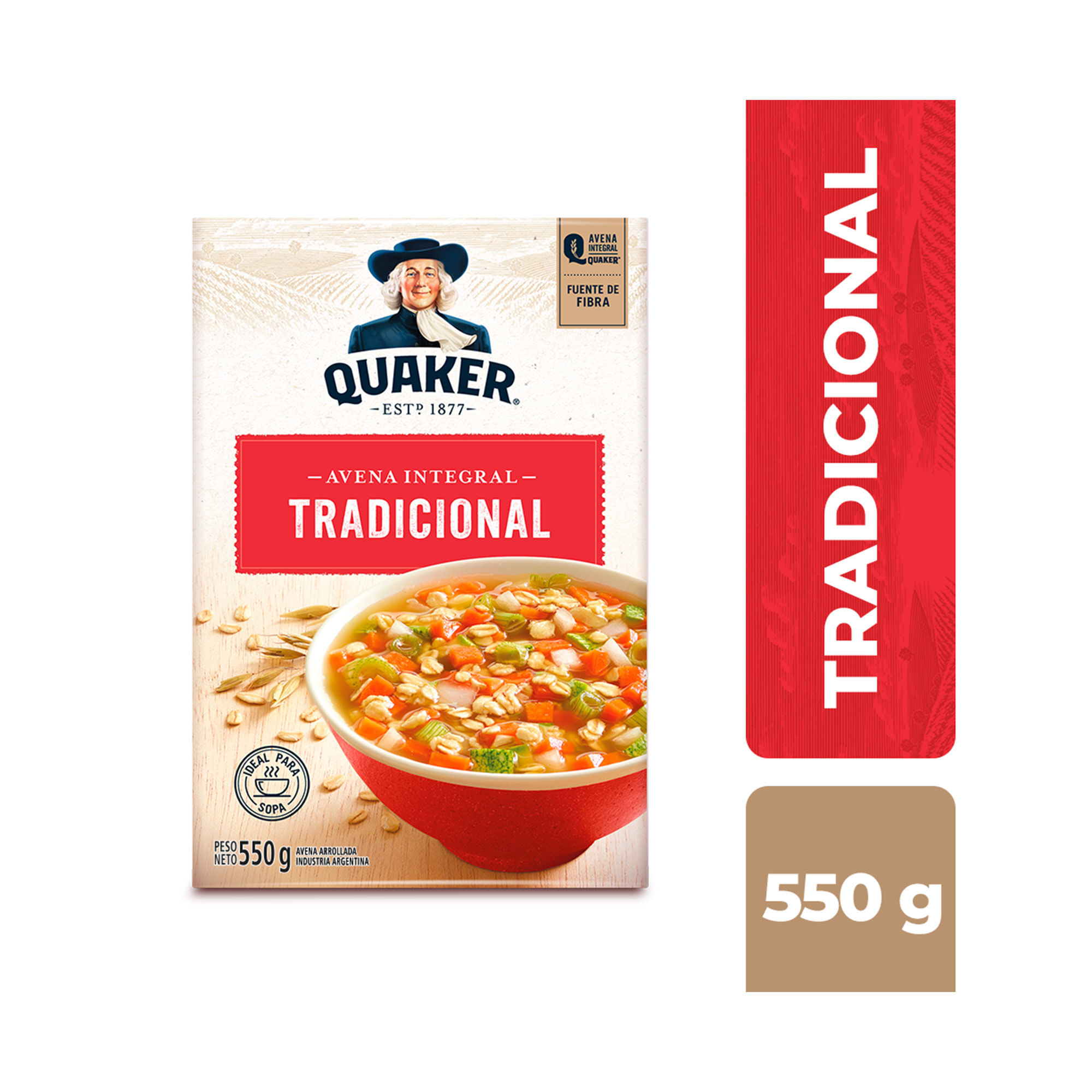 Avena tradicional Quaker en caja 550 grs