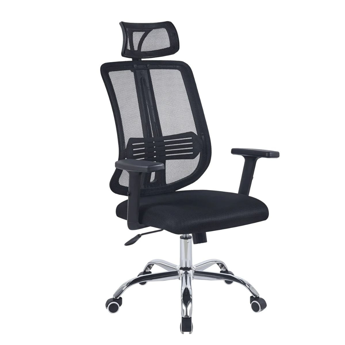 Silla De Oficina Mesh Ergonómica Base Cromada