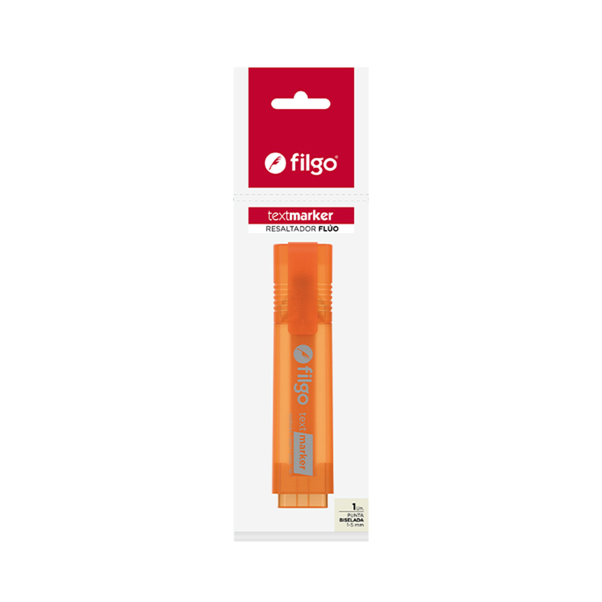 Resaltador Filgo chato naranja text marker x 1