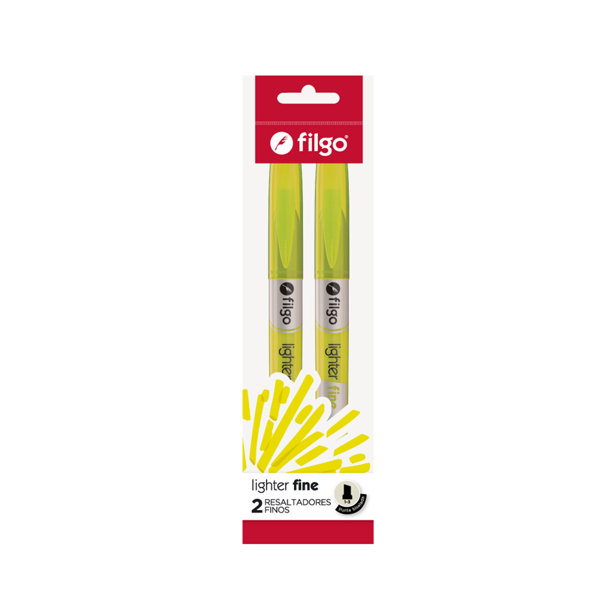 Resaltador Filgo amarillo flúor x 2 uni