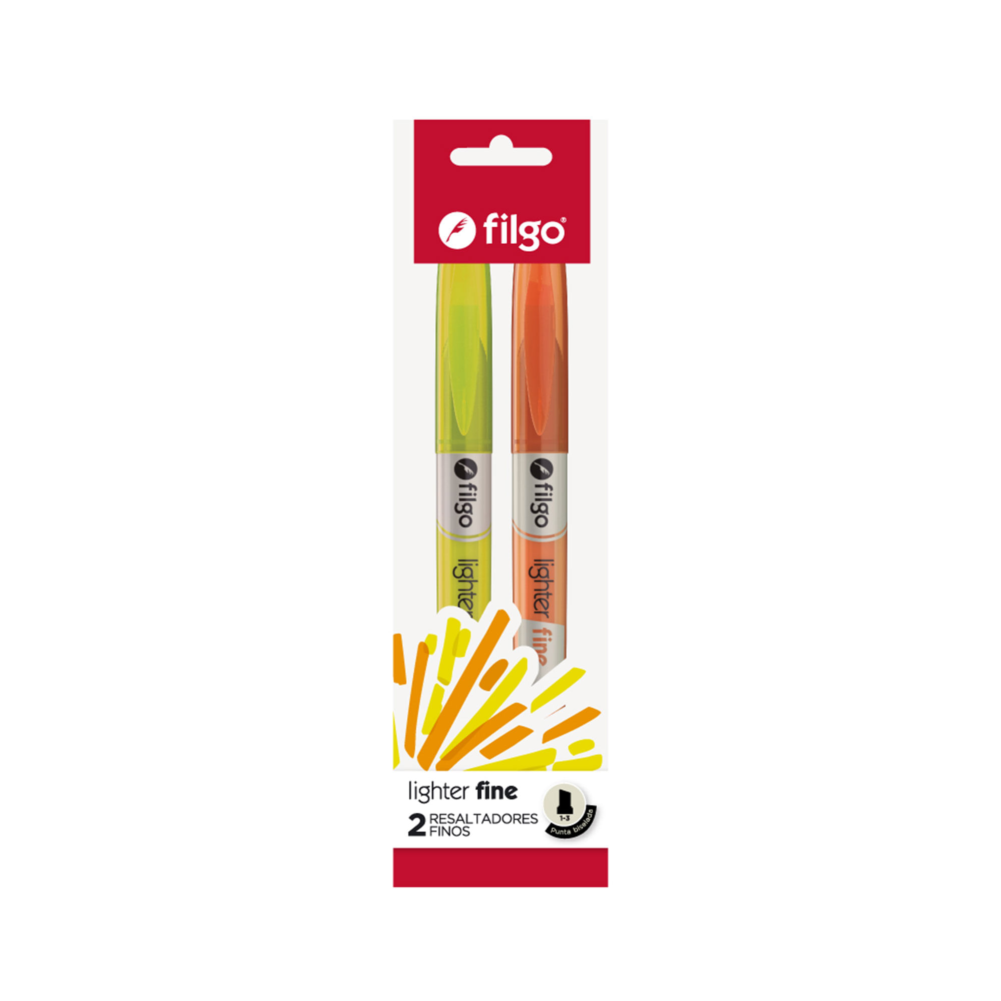 Resaltador Filgo amarillo naranja 2 u.