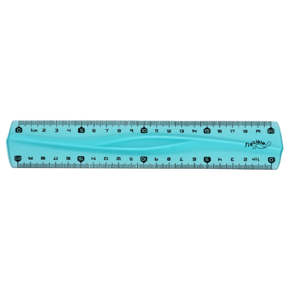 Regla Carrefour flex 20 cm x 1 uni azul