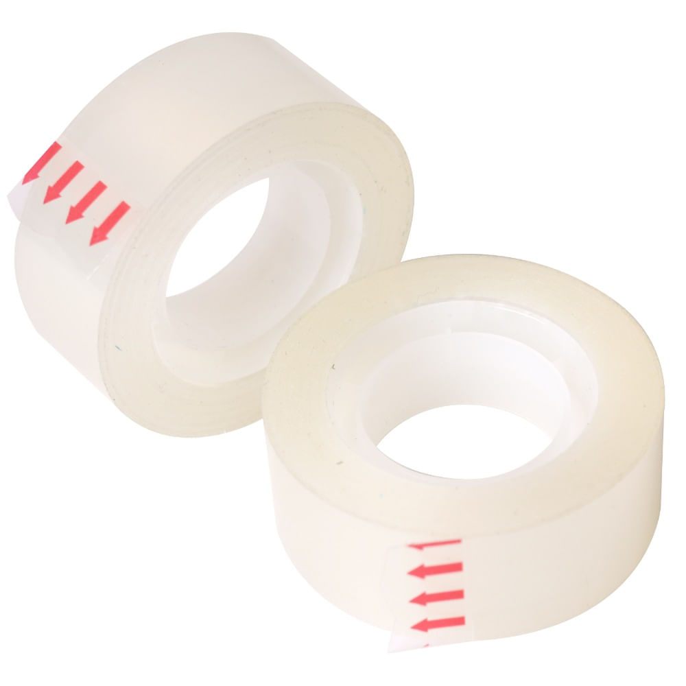 Cinta adhesiva Carrefour transparente 19 mm 25 mts x 2 uni