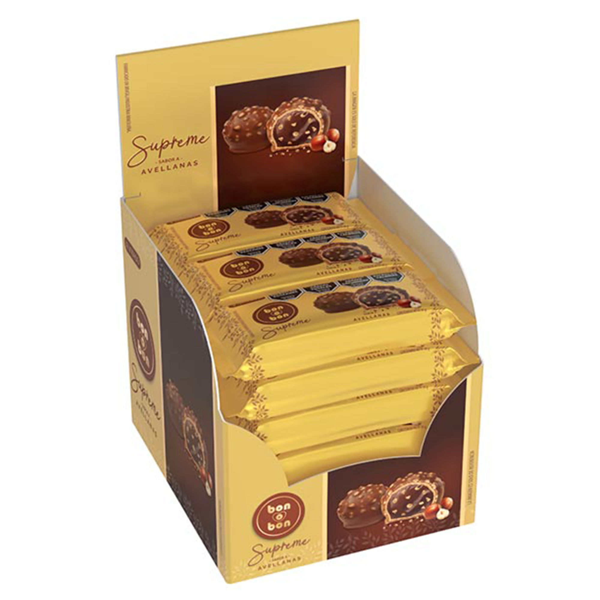 Bombón Bon O Bon Supreme Sabor Avellanas 36 G
