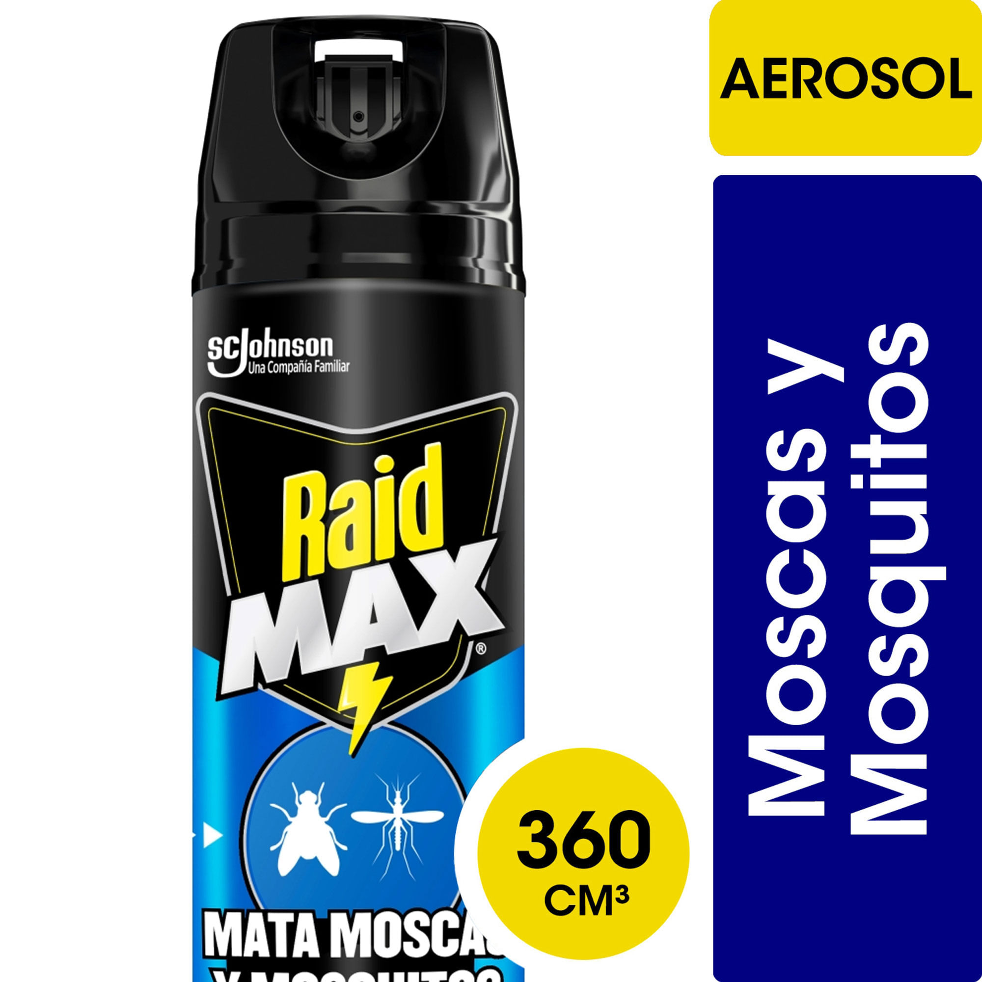 Insecticida Raid Max Mata Moscas Y Mosquitos En Aerosol 360cc