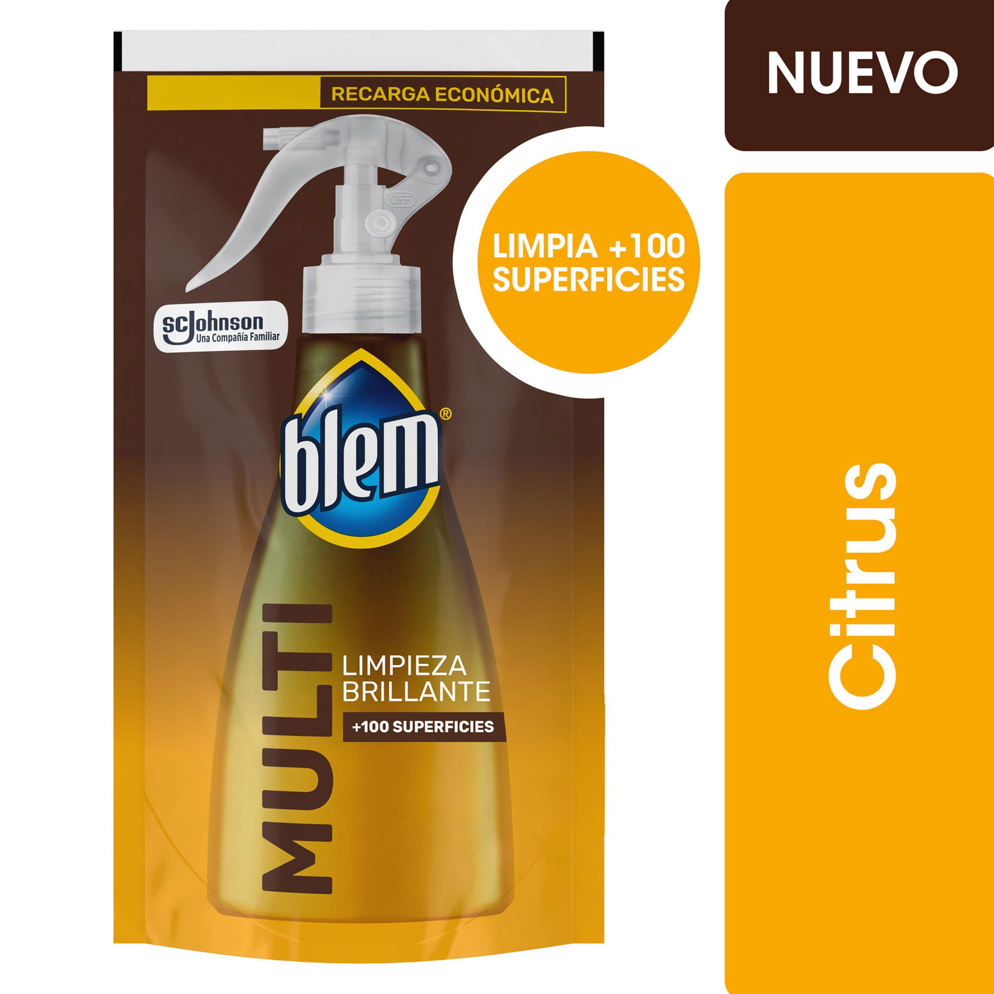 Limpiador Blem Multisuperficies Y Electrónicos Citrus 400 Ml