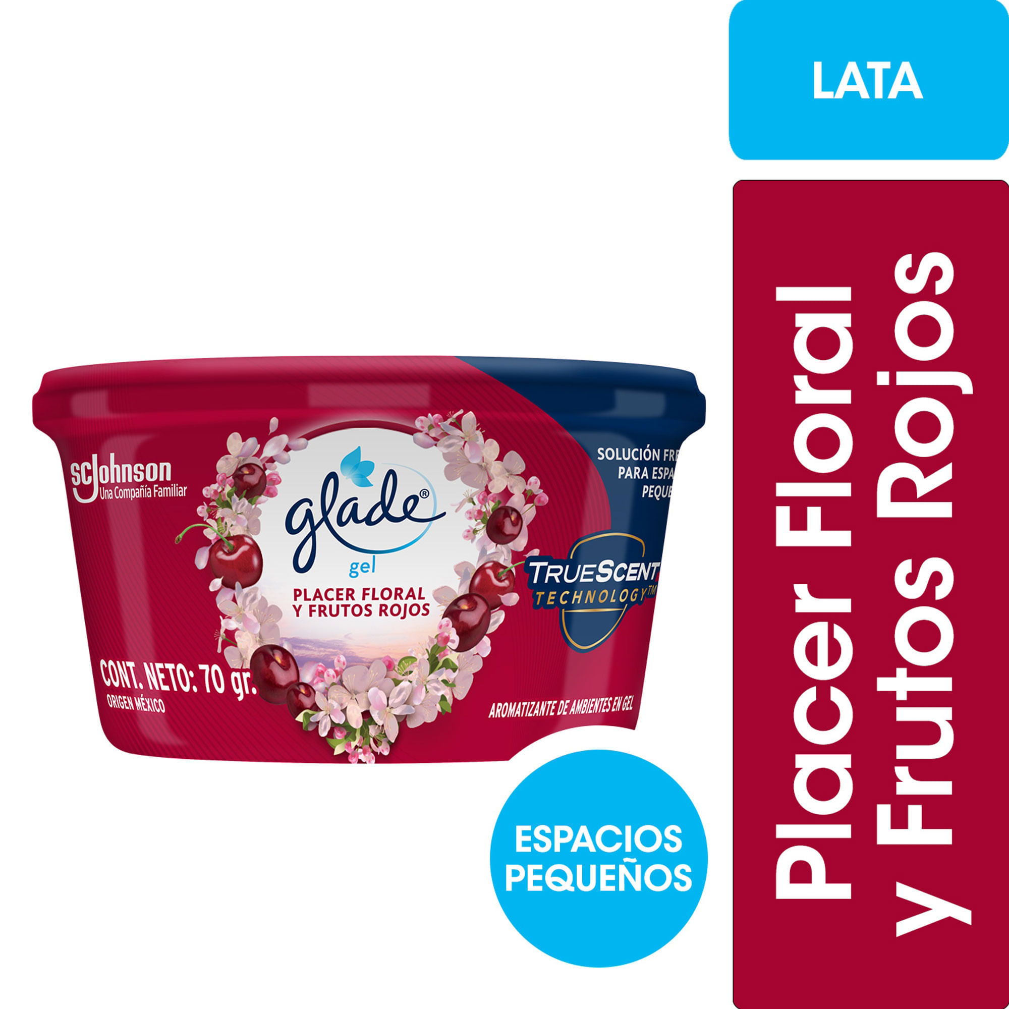 Aromatizante Ambiental Glade Placer Floral Y Frutos Rojos Minigel 70 G
