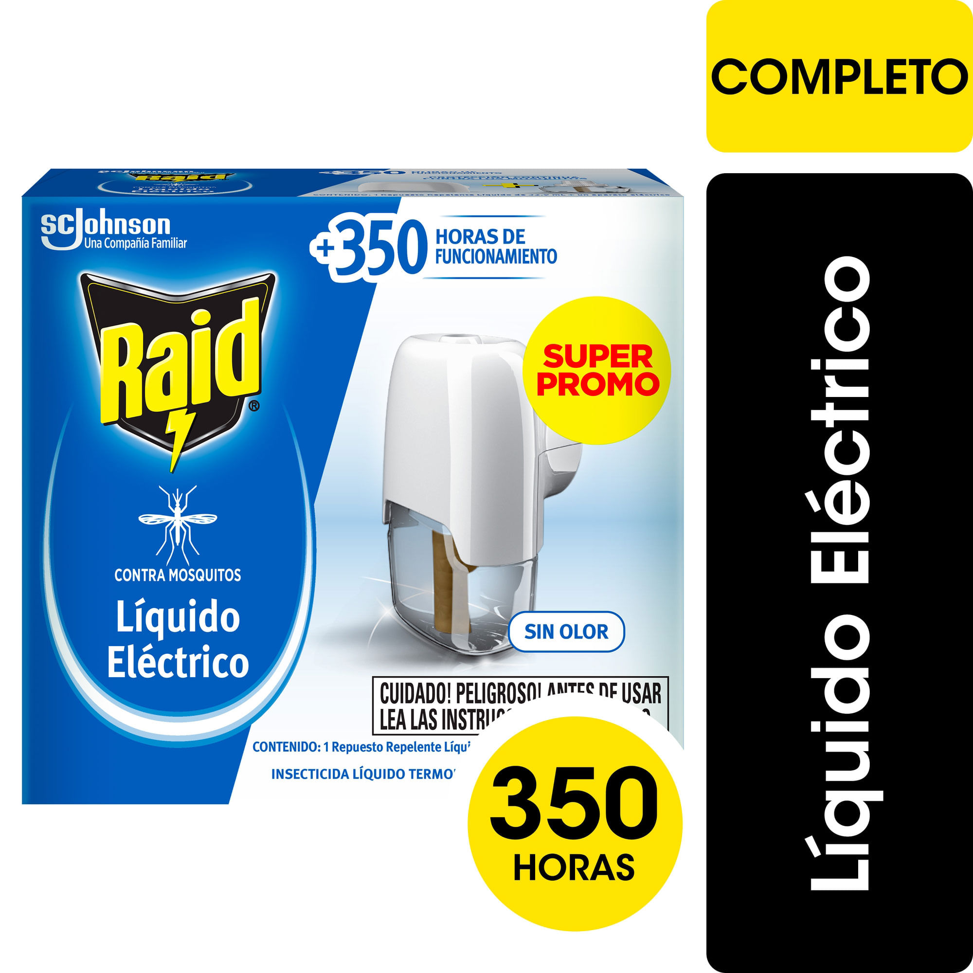 Insecticida Raid Contra Mosquitos Líquido Eléctrico Repuesto 45 Noches 32.9 Ml