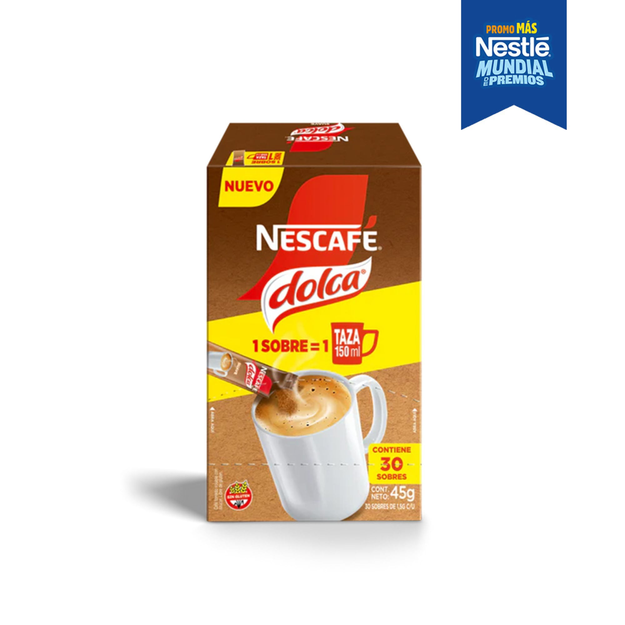 Café instantáneo Dolca Suave en sobre 30 uni