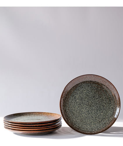 Set 6 Plato Playo Miuri Antique 27.5 Cm Verde