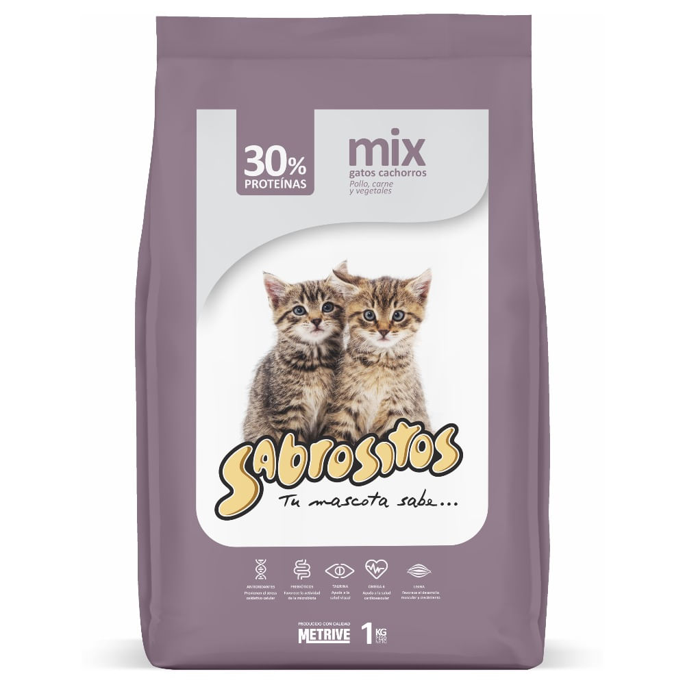 Alimento para gato cachorro Sabrositos de pollo carne y vegetales 1 kg