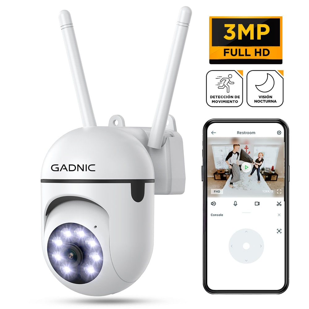 CáMara De Seguridad Gadnic Sx19 Wifi Interior Full Hd Con App Y VisióN Nocturna