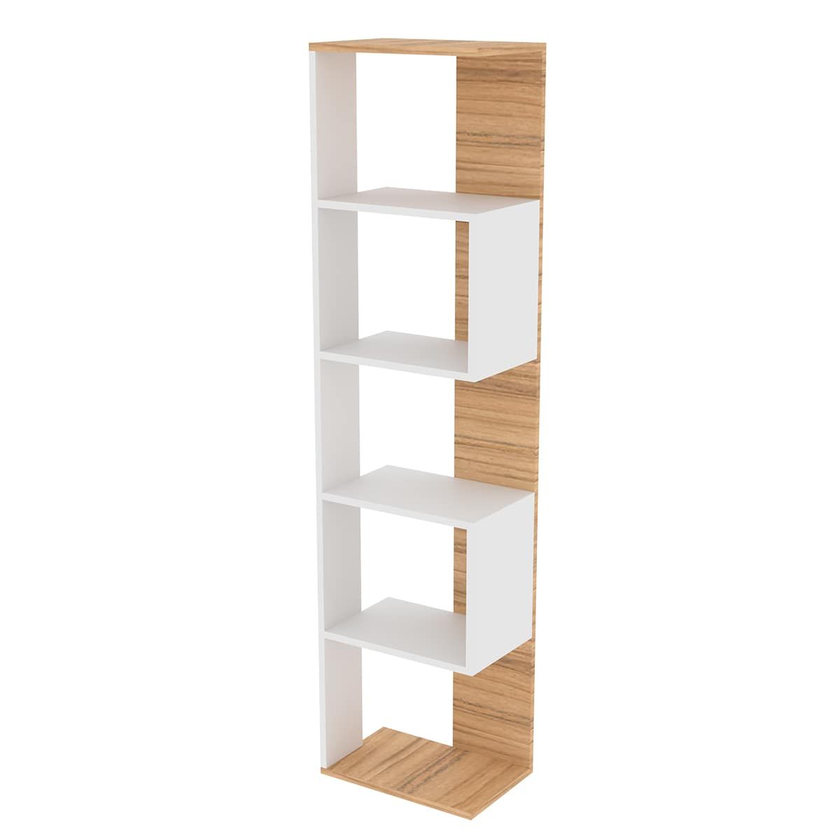 Biblioteca Organizador Fiplasto 6 Estantes BL6006 Blanco y Coco