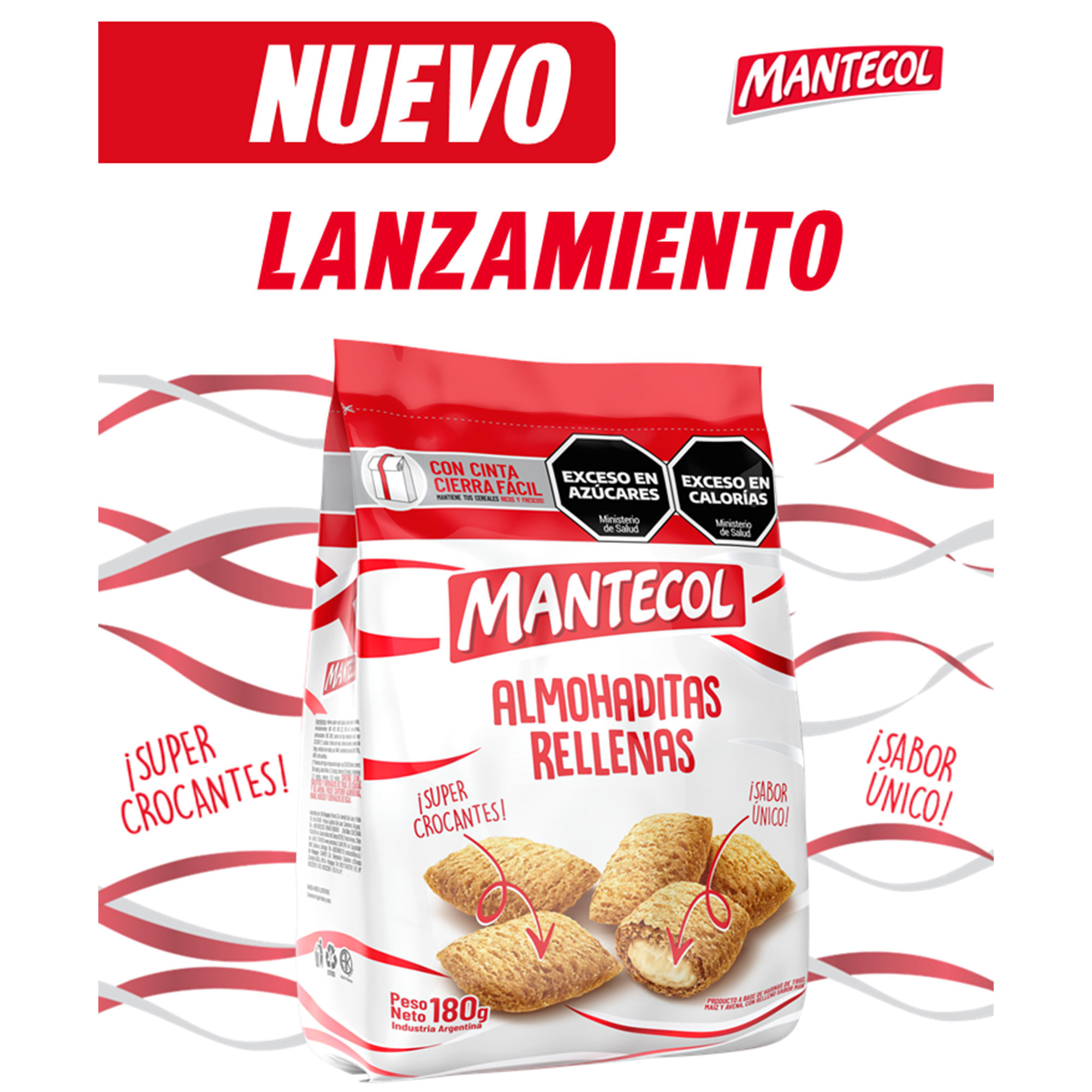 Almohaditas rellenas Mantecol 180 grs