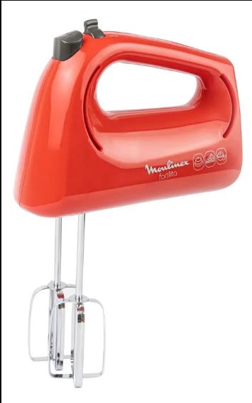 Batidora De Mano Moulinex Facilita - 400w, 3 Velocidades Roja (Hm1535a0)