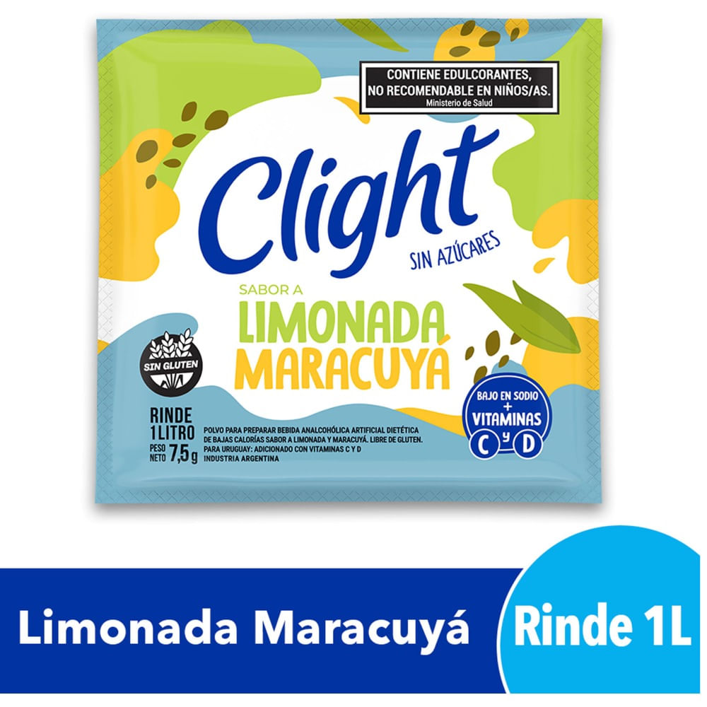 Jugo En Polvo Clight Limonada Maracuyá 7,5 G