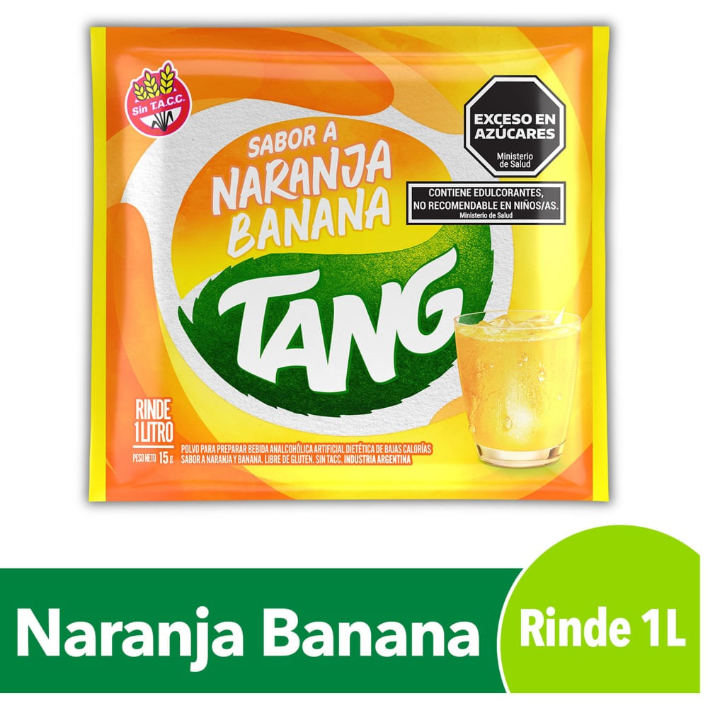 Jugo en polvo Tang naranja banana 15 g.