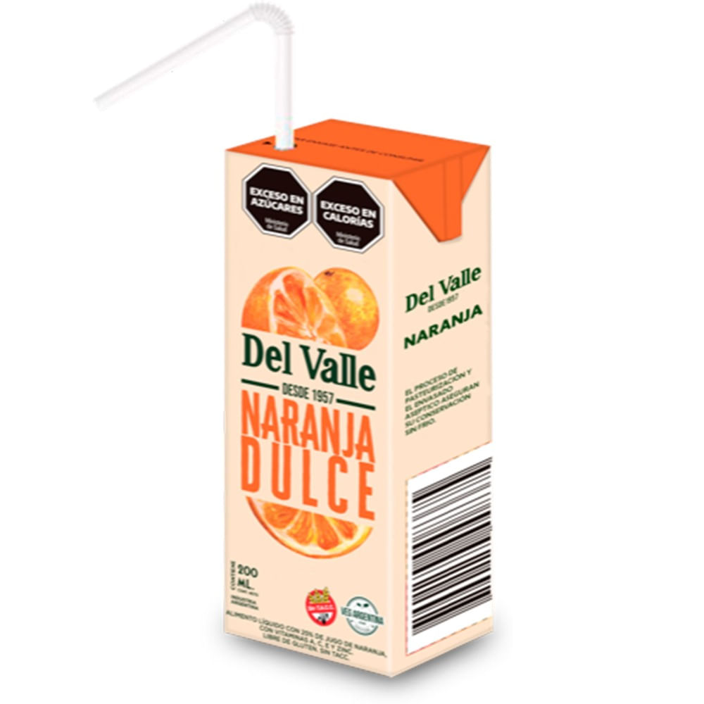 Jugo Naranja Del Valle 200 Cc