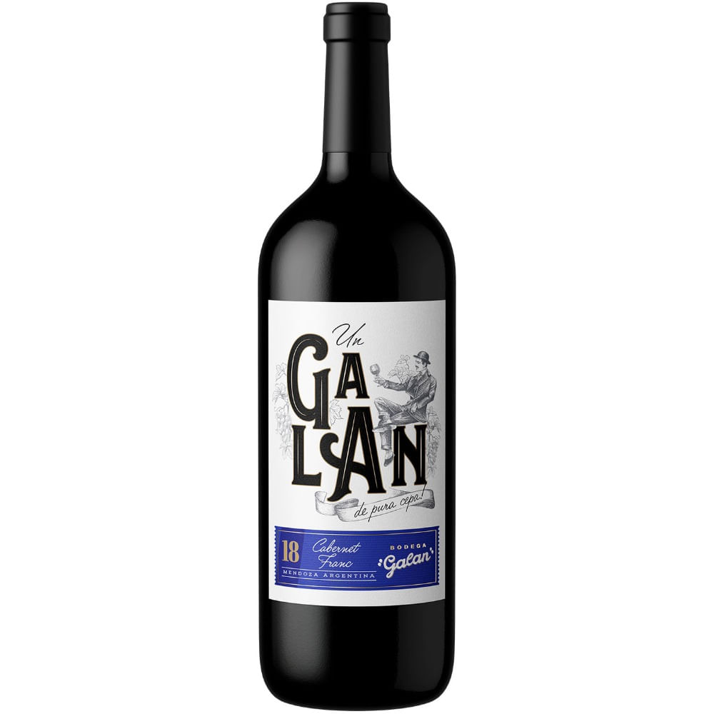 Vino tinto Cabernet Franc Galan en botella 1.125 lts