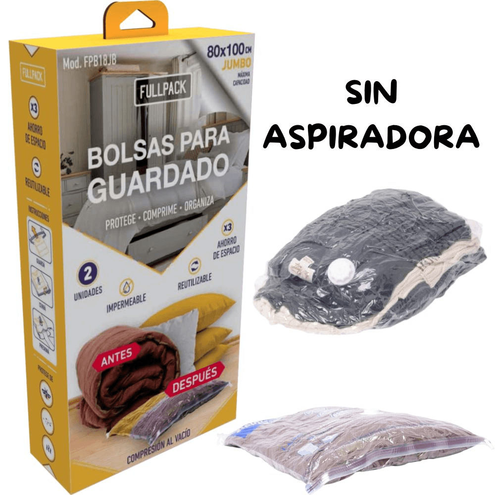 Bolsa Al Vacío X2 Guarda Ropa Organizador De Viaje/Hogar 80X100